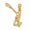 thumbnail image 2 of 14k Yellow Gold Textured Solid Polished Eagle Pendant Necklace 39.8x49.2mm Pendant for Women, 2 of 4