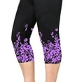 thumbnail image 3 of JustVH Women Plus Size Graphic Capri Leggings Skinny Stretchy Calf-Length Pants, 3 of 4