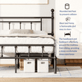 thumbnail image 3 of Woozuro Queen Size Bed Frame with Headboard/Footboard, 14 Inch Metal Platform Bed Frame, Easy Assembly, 3 of 7