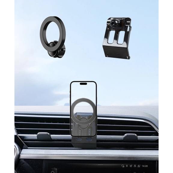 MaserWeller Car Phone Holder for Audi Q3 2019-2025 Accessories, 360° Rotation Phone Mount Compatible with MagSafe, Cell Phone Holder Does Not Affect Air Vent