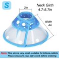 thumbnail image 4 of 6in Cat Cone Recovery Pet Cone for Cats after Surgery Adjustable Surgical Elizabeth E-Collar(Blue), 4 of 8