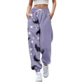 thumbnail image 2 of Purple Halloween Pajama Pants for Women Pj Pants Fall Loose Fit Party Costume S, 2 of 4