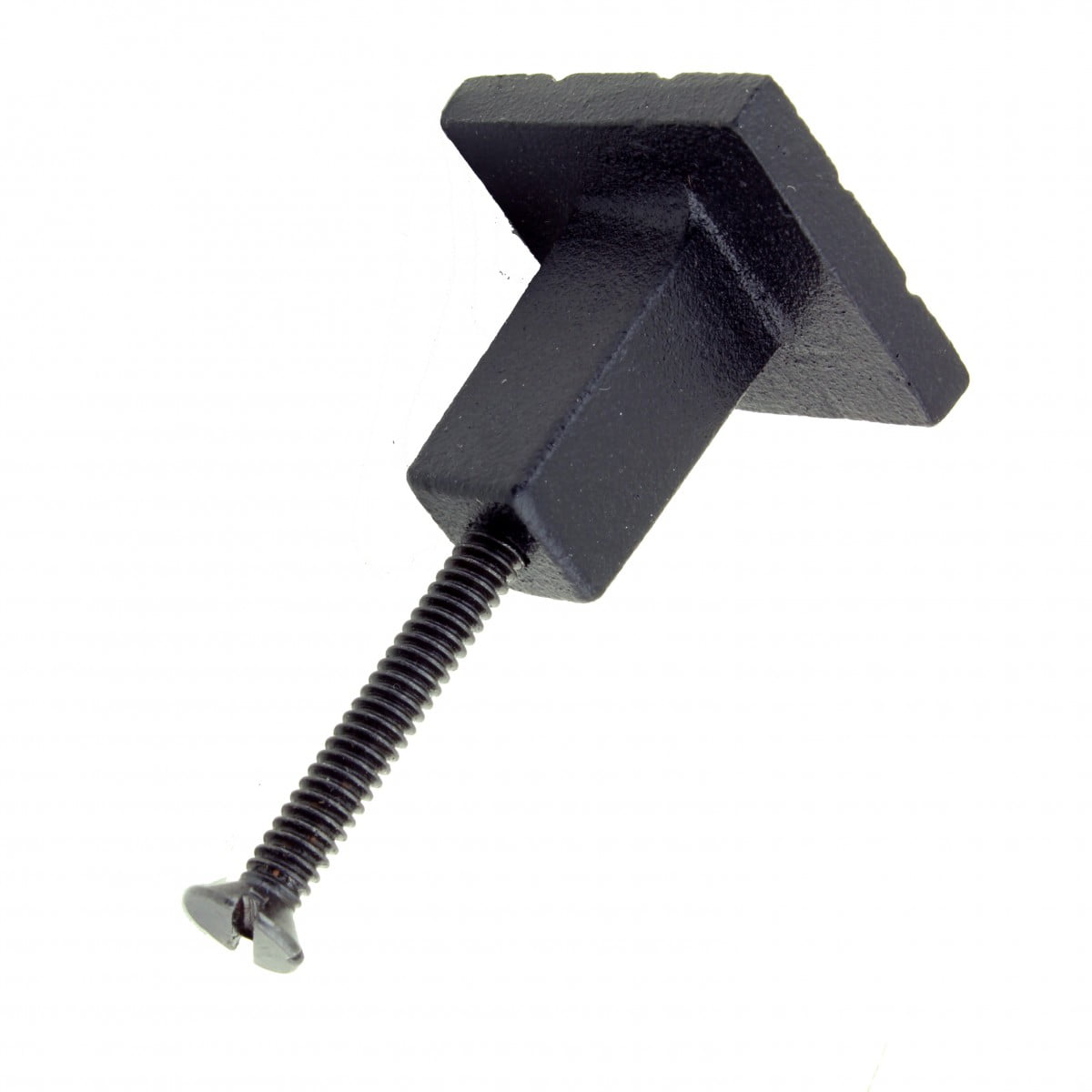 Renovators Supply Black Square Wrought Iron Cabinet Knob Pull Decorative Aztec Rust Resistant Vintage Metal Knobs for Kitchen Cabinet or Drawer Handles w/Screws Pack of 4