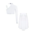 thumbnail image 4 of Haitryli Gymnastics Leotard for Girls Crop Top with Skirt Set Lyrical Dance Outfits Ballet Costume for Performance White 14, 4 of 7