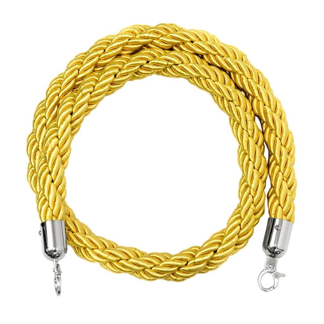Cuerda de poste , cuerda de barrera de 5 pies, cuerda ntrol de multitudes de puntales puli, 6 colores a elegir Amarillo Sunnimix Cuerda de barrera de cola retorcida