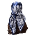 thumbnail image 2 of LILIYA Women's Head Scarf Like Silk Scarf Hair Scarf Printed Square Scarf Bandanas Versatile Headband or Hair Band for Neck, Hair, Purse & Belt Accessory, 2 of 3