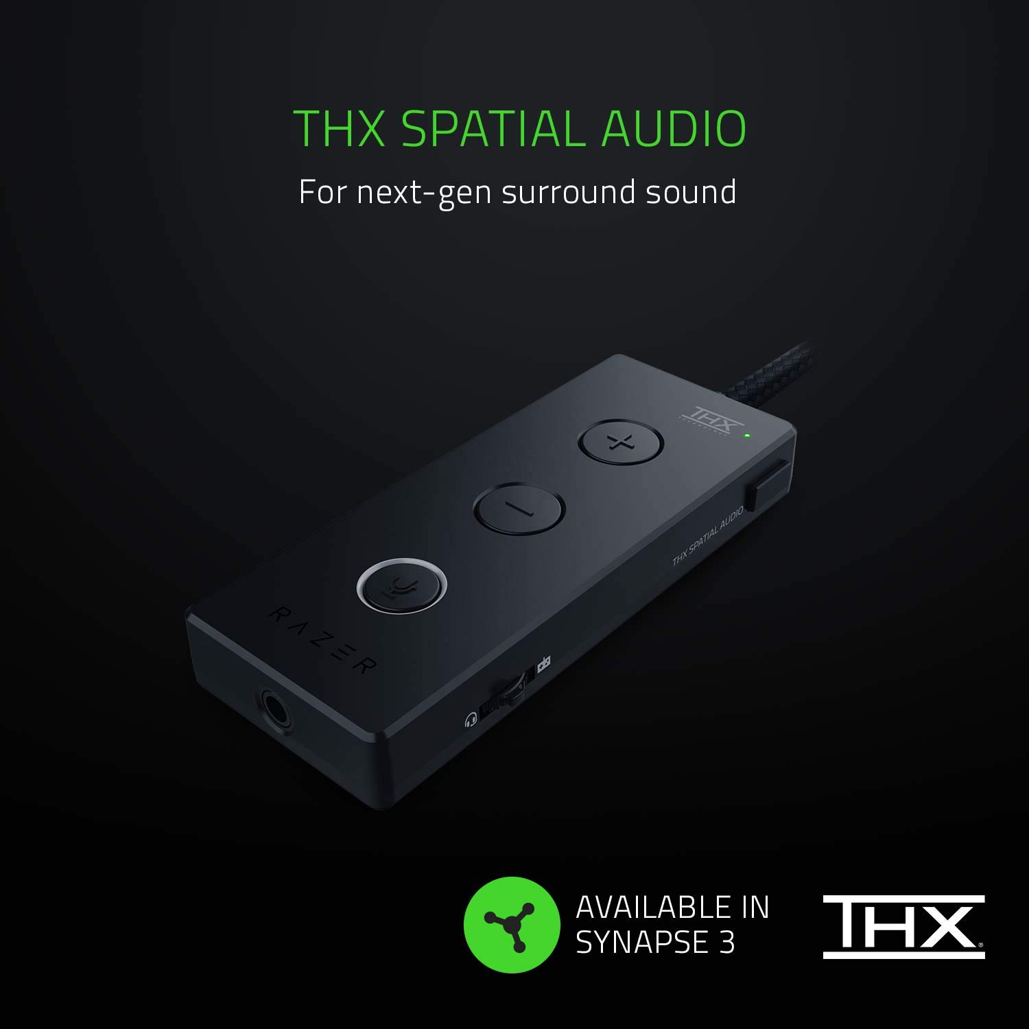 Razer Kraken Tournament Edition Gaming Headset - THX Spatial Audio - Black - image 3 of 8