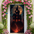 thumbnail image 4 of Gothic Haunted Castle Banner Full Moon Spooky House Halloween Decor for Haunted House Party Halloween Event Spooky Celebration, 4 of 9