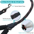 thumbnail image 2 of VIVAGLORY Dog Leash, Heavy Duty Rope Lead with Padded Handle, Reflective, Medium & Large, Black, 6 ft, 2 of 6