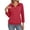 AD05-Red, variant on Lumtrix Womens Polo Shirts 3/4 Sleeve Collared Tops Business Casual Tops Collared V Neck Dressy Blouses Loose Fit Beige M