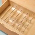 thumbnail image 5 of Namzi Stackable Clear Drawer Organizer Narrow Makeup Vanity Storage Bins and Office Desk Drawer Dividers 11.4 * 3.5 * 2.4inch (Transparent), 5 of 5