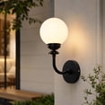 thumbnail image 3 of Acrylic Lamp Post Globe with Screw Neck, Outdoor Light Fixture Cover Replacement, Round Lighting Diffuser Shade for Bulb, Indoor Outdoor Wall Patio Decor, 3 of 3