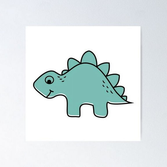 Line Art Dinosaur Poster Wall Art, Modern Wall Decor For Living Room Bedroom, 8x12 UNFRAMED