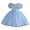 Light Blue, variant on Kids Girls Sparkle Tulle Princess Dress Vintage Star Sequins Puff Sleeves Wedding Bridesmaid Party Dresses 4-2 Y