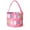 PINK ICECREAM, variant on 101 BEACH Fun Print Easter Basket Bucket Tote Bag Polyester Canvas Black Twist