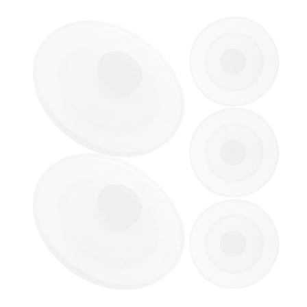 WRITWAA Water Cup Stopper Silicone for Office 5pcs Transparent Back to School