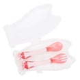 thumbnail image 2 of Baby Spoon And Fork, Colorful Fork Spoon Set With Silicone Handle For Feeding, 2 of 8
