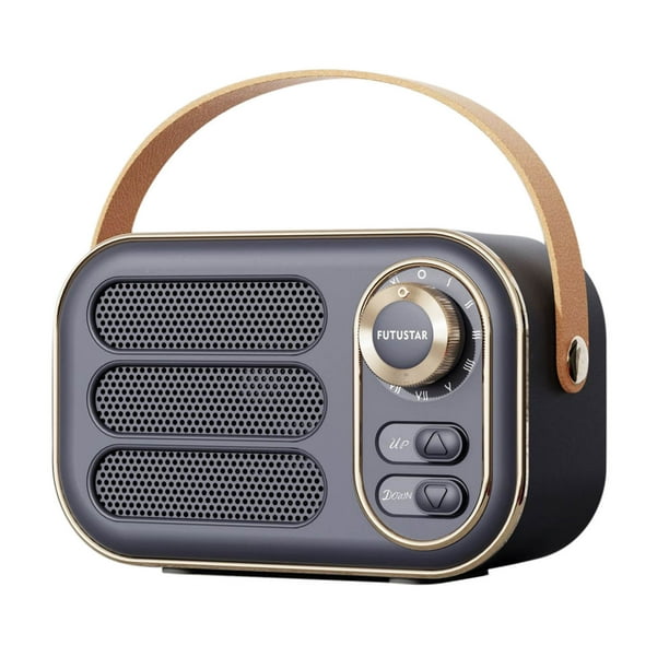 Altavoces Bluetooth Inalámbrico Multifuncional Mini Portátil Radio Fm, Altavoces Portátiles Bluetooth con Entrada Usb Tf Aux Retro-Diseño para el Interior Al Aire Libre Coche Viajes Llamada Manos Libr