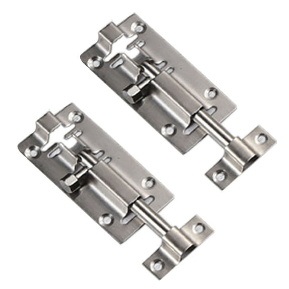2 Pack Slide Barrel Bolt Latch Sliding Latch Lock, Stainless Steel Sliding Lock for Door Security