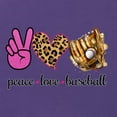 thumbnail image 2 of Peace Love Baseball Sports Tri-Blend Racerback Tank Top, Purple Rush, Small, 2 of 5