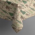 thumbnail image 6 of Beige Bigfoot and Forest Pattern Rectangle Tablecloth 60"x102",Waterproof Polyester Rectangle Table Cloth, Wipeable Spillproof Polyester Tablecloth for Dining, Camping, Indoor and Outdoor, 6 of 6