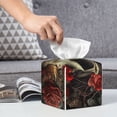 thumbnail image 6 of Sikiie Classical Rose Crown Skull Leather Tissue Box Cover Square, tissue box holder, Tissue Box with Bottom Belt-5.2”x5.2”x5.2”, 6 of 7