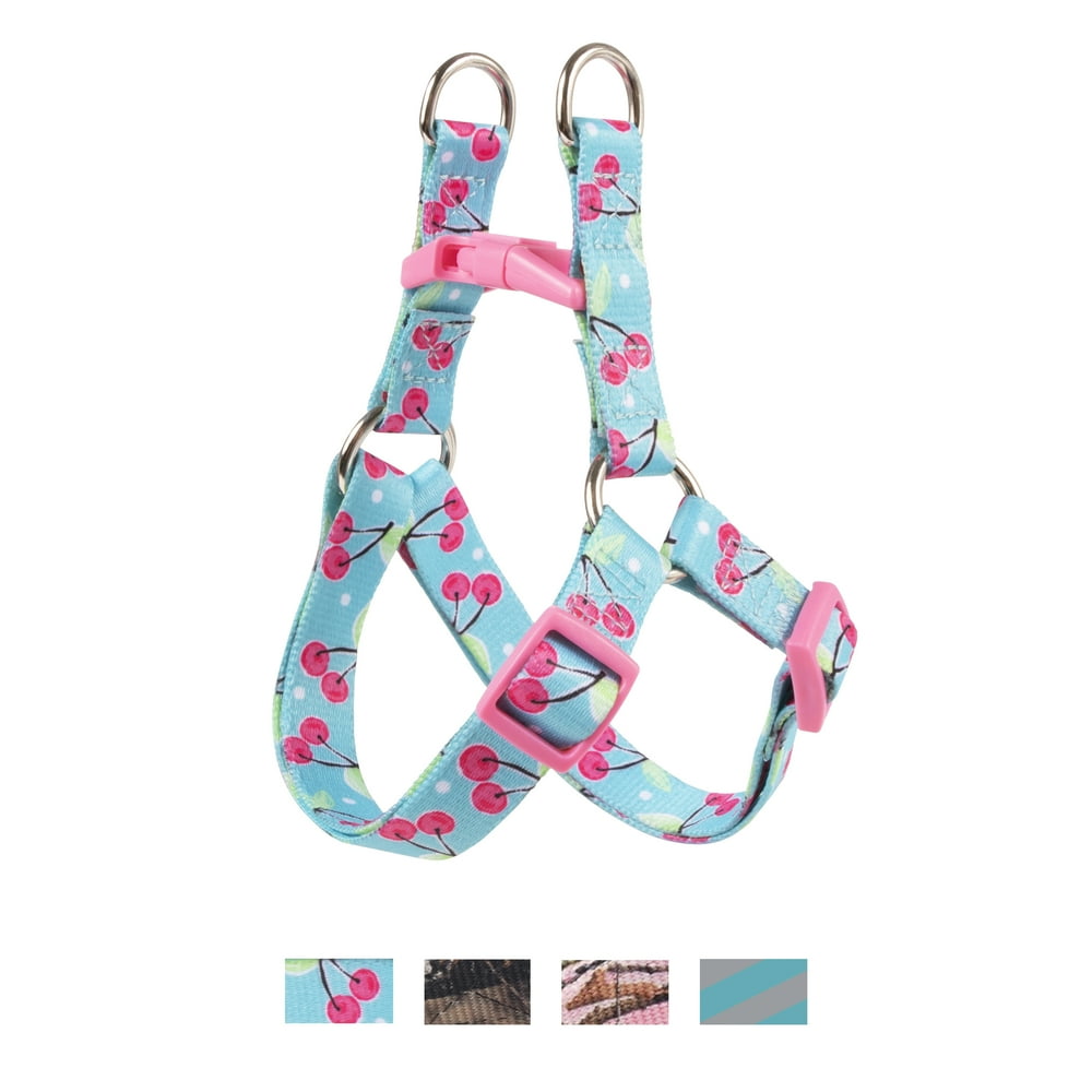 Vibrant Life Patterned StepIn Dog Harness, Teal Cherry, Small