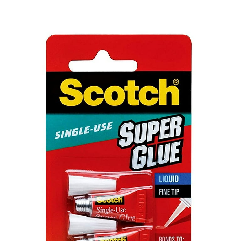 3M AD114 Super Glue, Single Use, Pointed Tip, 07oz., 4/PK, Clear