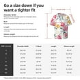 thumbnail image 6 of Uemuo Colorful Flowers Pattern Cotton Linen Short Sleeve Shirts,Casual Lightweight Button Down Shirts,Vacation Beach Summer Tops-Large, 6 of 7