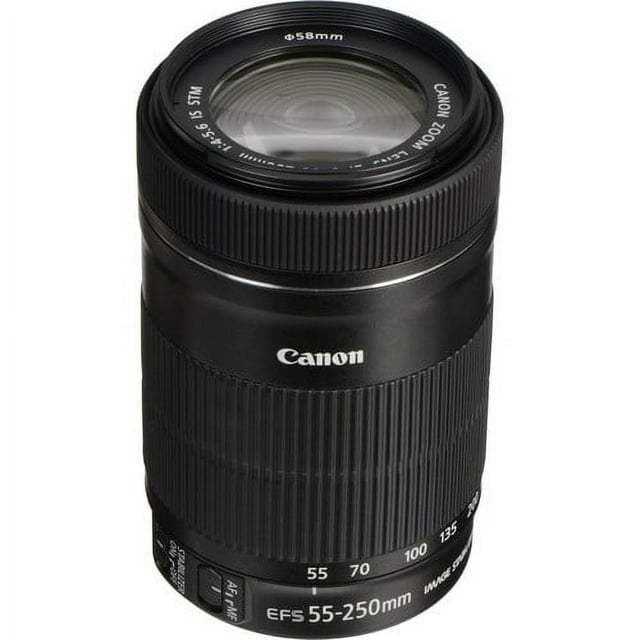 Canon EF-S 55-250mm F/4-5.6 IS STM Objectif Zoom Téléobjectif Version Internationale (Sans Garantie)