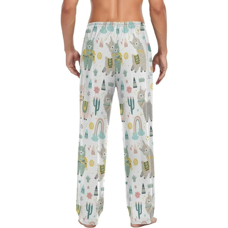 GZHJMY Llama Pajama Pants for Men Lounge Pants Lightweight Men Pajama Bottoms with Drawstring Pockets Christmas New Year Birthday Gifts Large Walmart