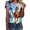 Blue, variant on Womens Tops T-Shirts Graphic Print Short Sleeve Crewneck Tees Women's Clothing