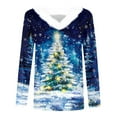 thumbnail image 4 of Hvot&aat Women's Furry V Neck Christmas Sweater Warm Long Sleeve Pullover Xmas Sweatshirts, 4 of 4