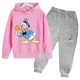 thumbnail image 3 of Nueva sudadera con capucha y pantalones con estampado de Mickey Mouse de Disney para niños de primavera, conjunto de ropa de alta calidad para niñas pequeñas, 3 of 5