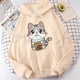 thumbnail image 3 of Suéteres con dibujos de gatos bonitos, sudaderas con capucha de té Boba para niñas, sudaderas con capucha de manga larga a la moda para mujer, ropa de calle femenina, 3 of 4