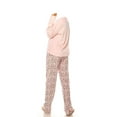 thumbnail image 5 of Womens Ladies Fleece PJ Pajama Set White Mouse Size S, 5 of 5