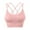 51# Pink, variant on Women's Cross Back Sports Bra Padded Strappy Medium Support Yoga Bra for Workout Fitness Complexion 38
