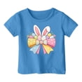 thumbnail image 6 of Shadoumai Girls Easter Shirt Size 10-12 Happy Easter Letter Print Crew Neck Short Sleeve Tee for Toddler Cute Blouse Tops Girls Summer Tops T-Shirts, 6 of 6