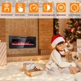 thumbnail image 6 of Wall&nbsp;Mounted&nbsp;or Recessed Electric&nbsp;Fireplace&nbsp;with&nbsp;Remote&nbsp;Control and&nbsp;Timer, Thickness 3.8 inch , Top Air Outlet, 6 of 9