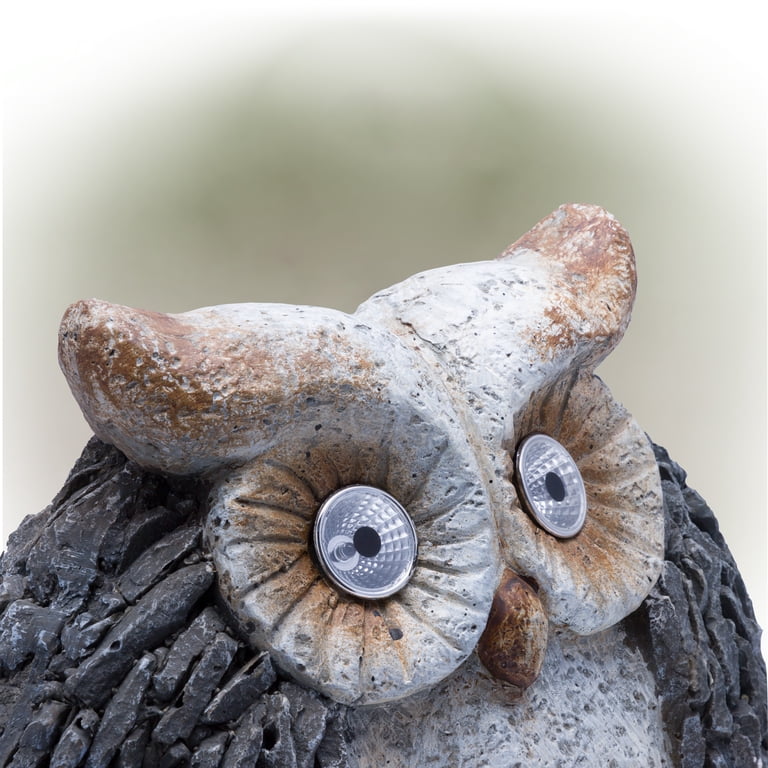 Alpine Corporation 13-inch Plastic Solar Powered Owl Outdoor