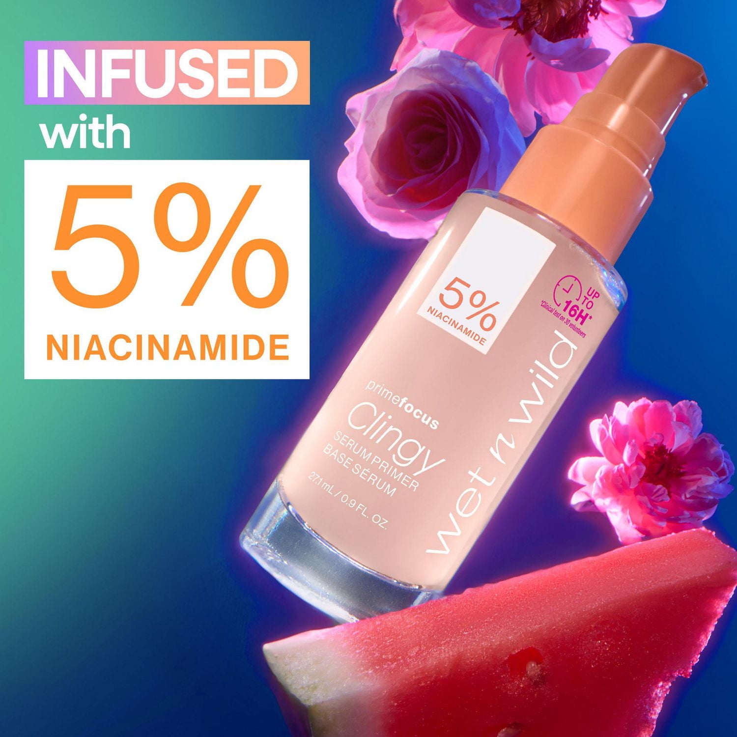 Prime Focus Clingy Serum Primer, Face primer with Niacinamide