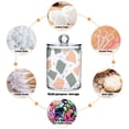thumbnail image 4 of Terrazzo Floor Pattern Bathroom Canisters Set of 4 Translucent Plastic Storage for Cotton Pads and Floss, 4 of 7