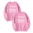 thumbnail image 6 of Men's "Hugs Kisses Valentine Wishes" Print Round Neck Long Sleeve Top - Unisex Couple Matching Casual Sports Shirt, Comfort Fit, Soft Fabric for Casual Wear,Pink,M, 6 of 6
