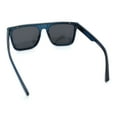 thumbnail image 7 of Polarized Mens Flat Top Horn Rim Plastic Rectangle Mogul Sunglasses Blue - Black, 7 of 7