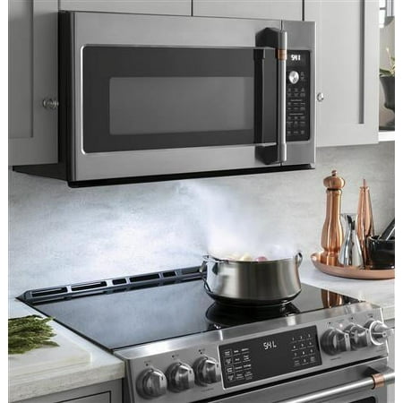 Café - 1.7 Cu. Ft. Convection Over-the-Range Microwave with Sensor Cooking - Stainless steel