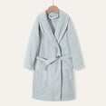 thumbnail image 2 of TOWED22 Boys Girls Robe Fleece Hooded Soft Toddler Bathrobe Cute Boys Bathrobe Fuzzy Plush Robes for Kids(Light Blue,5-6 Y), 2 of 7