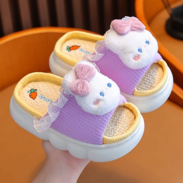 Sandalias y pantuflas de lino para niños de primavera y otoño, para interiores y exteriores, transpirables, para niñas, padres e hijos, de talla mediana y grande, para bebés, de algodón y lino