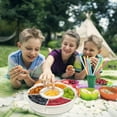 thumbnail image 3 of Neasyth 2Pack Divided Rotating Serving Tray with Lid & Handle for Fruits Snacks Veggie Charcuterie, Snackle Box Container, 3 of 8
