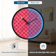 thumbnail image 5 of Indoor 12' Voice-Activated Luminous Decoration Wall Clock With LED Night Light Symmetrical Pattern, 5 of 8