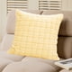 thumbnail image 1 of Cojín decorativo de almohada de chenilla - sofá y respaldo de cama de 17,7x17,7 pulgadas - relleno suave de alta elasticidad - blanco rosa amarillo - lavable a máquina, 1 of 6